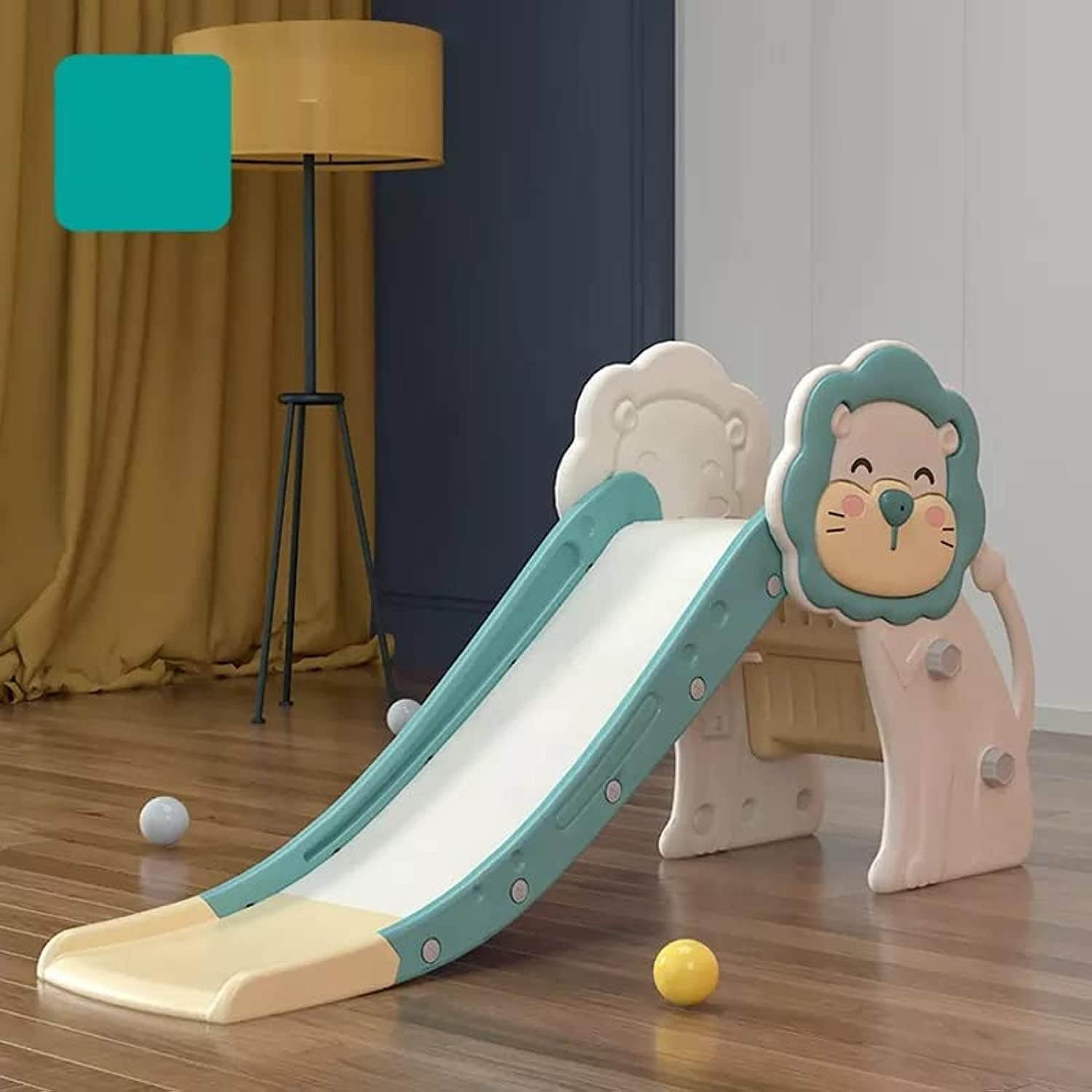 Neo Classic Kids Slide with Fully enclosed Pedals, Indoor & outdoor Child baby plastic sliding toys for children