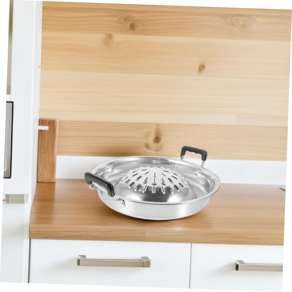 MERRYHAPY 2pcs Versatile Grill Pan Korean Bbq Grilling Trays Construction Outdoor Indoor Use Camping Grill Bbq Pan Heat Evenly Distributed Easy to Maintain