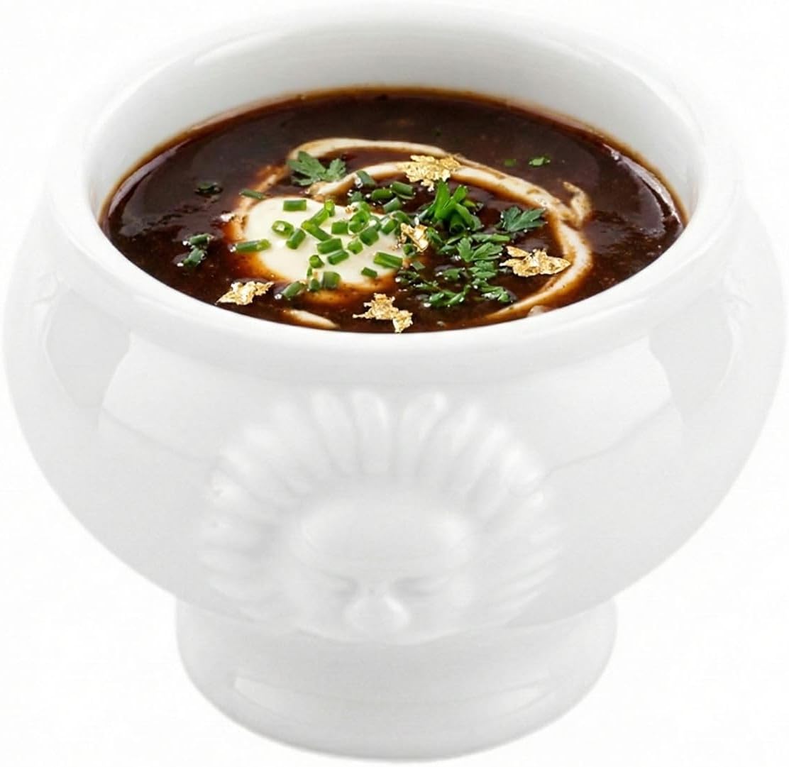 Restaurantware Porcelain Mini Bowl, Lion Head, White, 2 oz, 10 Ct