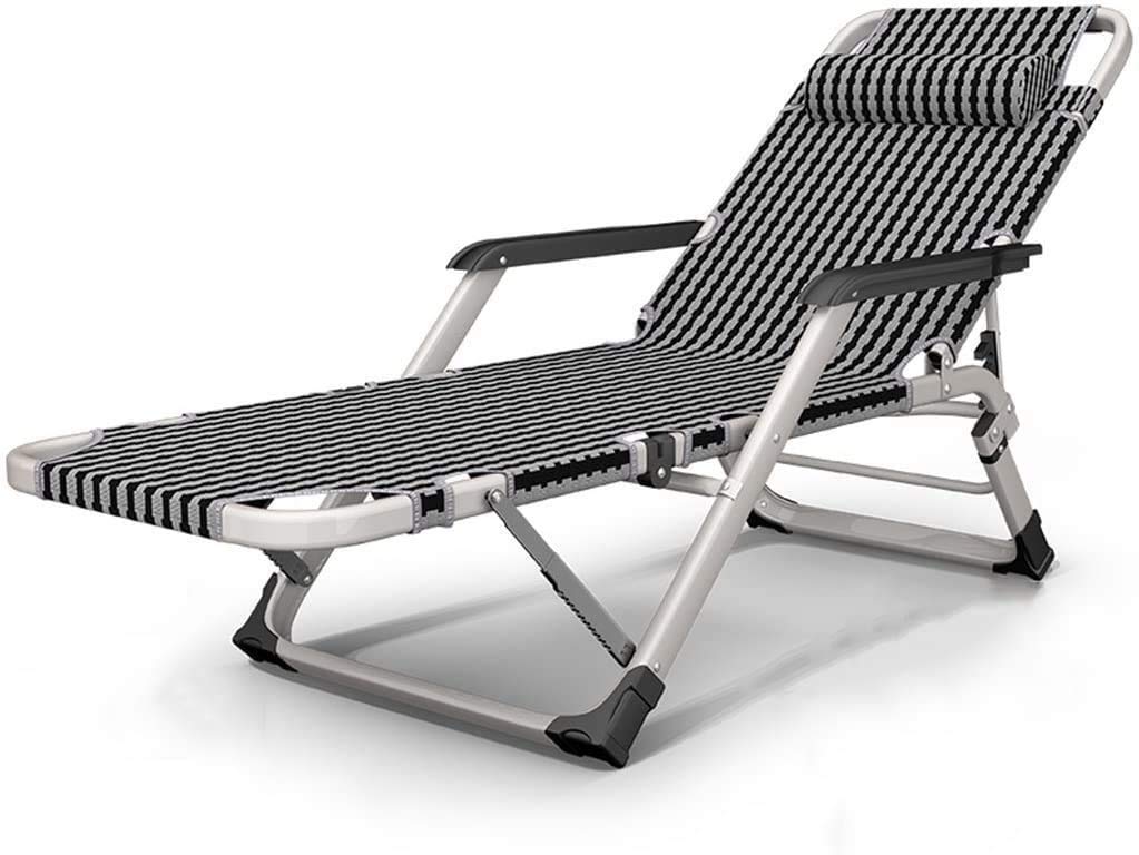 Chaise longue de jardin pliable pour une pause déjeuner relaxante au soleil