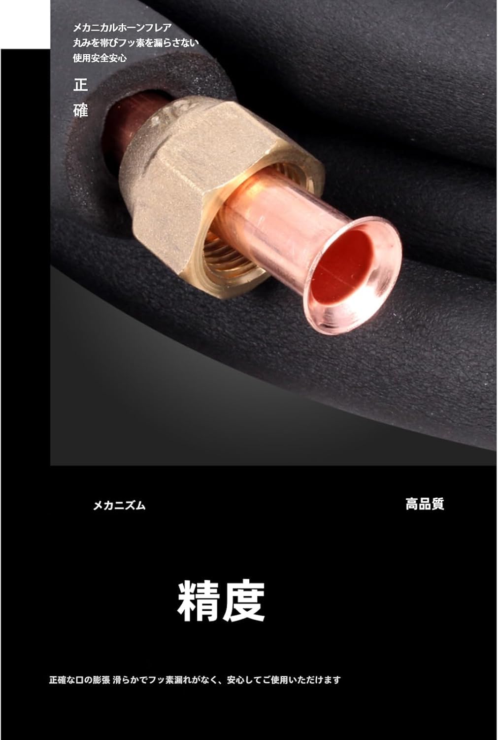 Amazon.co.jp: エアコン用銅管 二重コイル付き 冷媒用配管セット