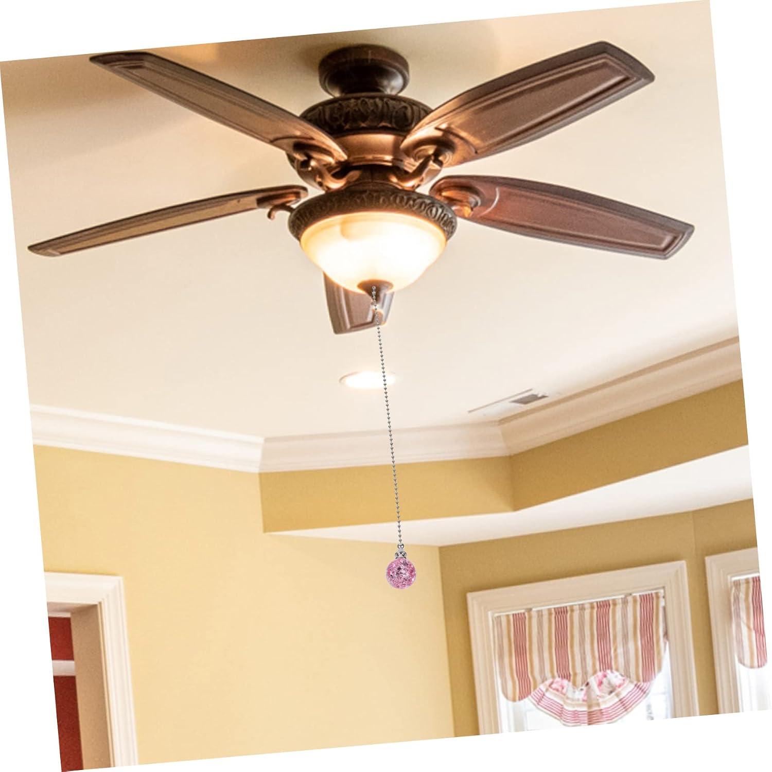 POPETPOP 5pcs Pull Chain for Ceiling Fans Decorative Chandelier Chain Extension Crack Design Elegant Lamp Pulls for Home Lighting and Ceiling Fan Decor