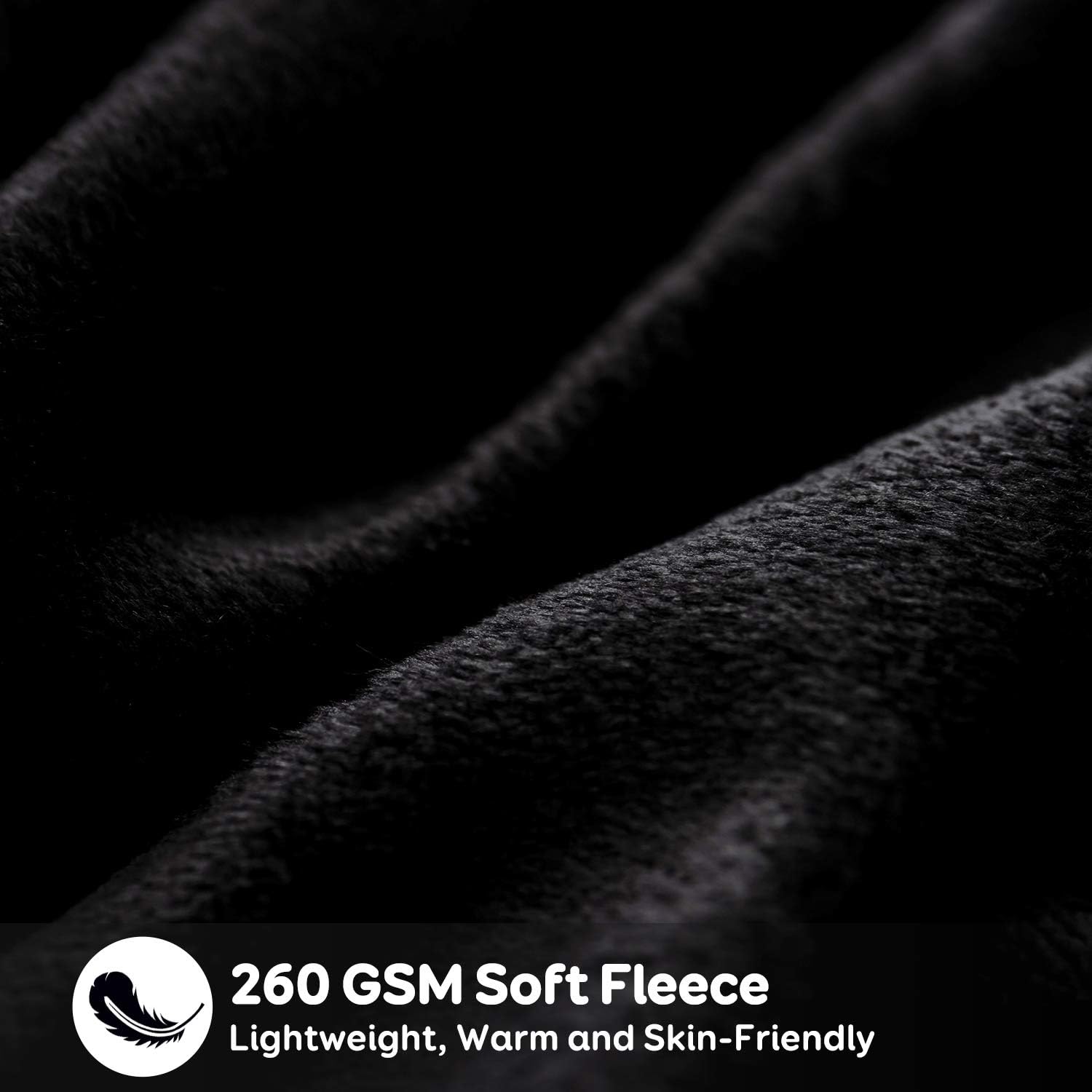 Topblan Fleece Blankets - Queen Size for All Seasons, Super Soft Fluffy Microfiber Flannel Plush Throw Blanket Lightweight, Dark