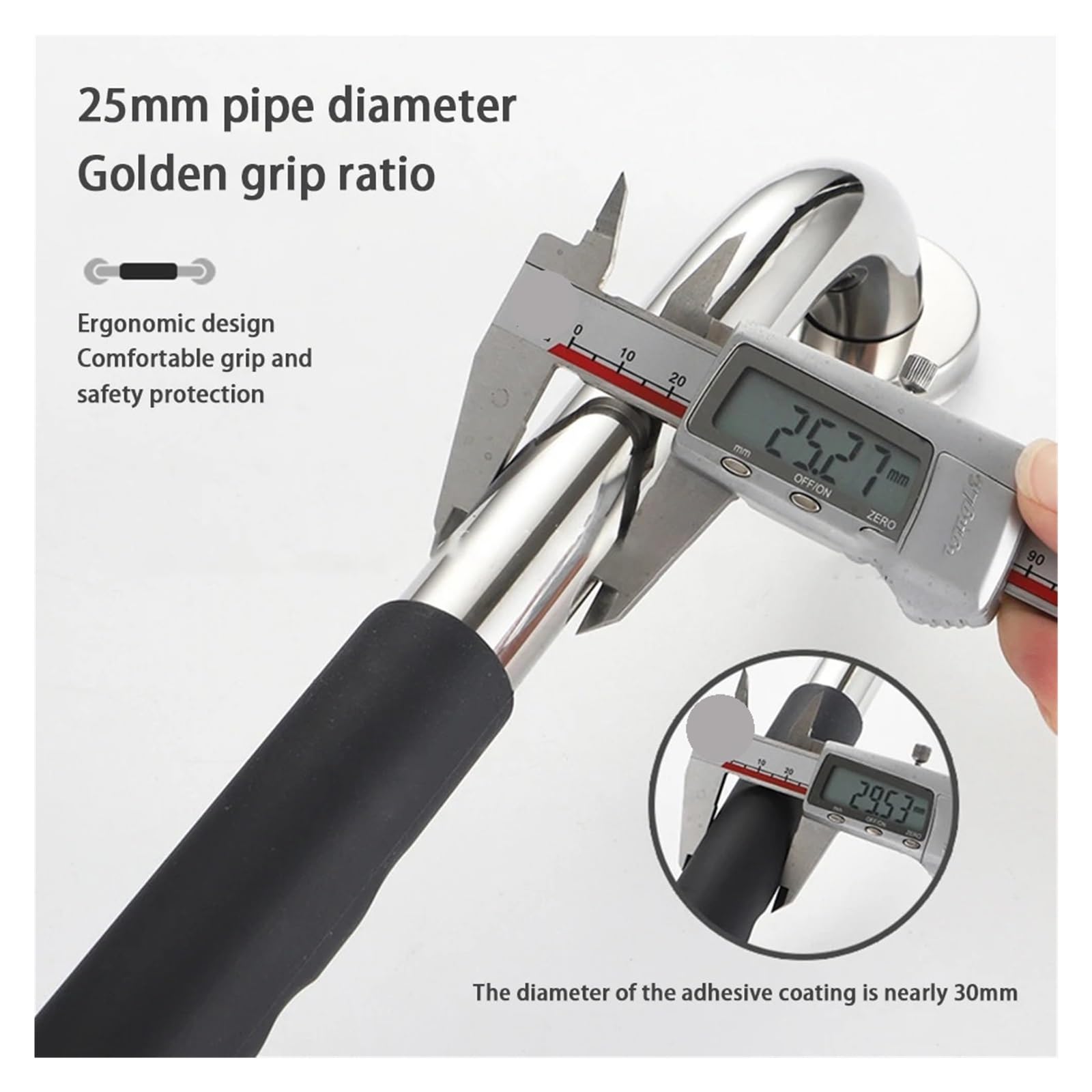 Barra de Apoyo para baño Familiar de 2 Piezas, Asistencia de Seguridad, para discapacitados, Acero Inoxidable para Personas Mayores y con discapacidad (50 cm, 2 Piezas)