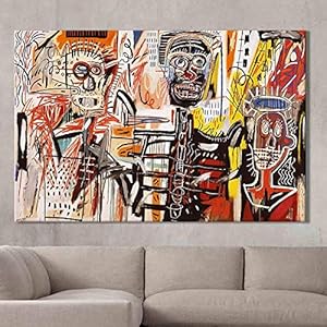 Wandkunst, 60 x 80 cm, frameloos, street art, poster, graffiti, woonkamer, abstract, picassostijl, wandtapijt…