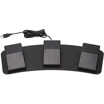 USB Triple Foot Pedal Optical Switch Control Multifunctional Ergonomic Triple Foot Switch Pedal for Playing Games Factory Testing Computer Keyboard Mouse FS23_PM Mechanical Switch