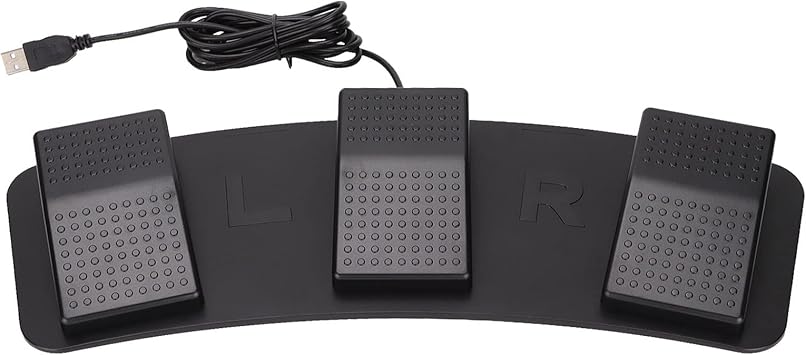 USB Foot Pedal PC Triple Foot Switch, Programmable USB Foot Control Keyboard Action Switch Pedal Video Game Customized PC Keyboard Combination Key for Game OfficeFS23_PM