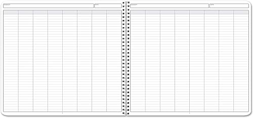 Vista 19 de BookFactory Libro de registro de 12 columnas/cuaderno de registro columnar (formato de libro columnar de 12 doce columnas) - 100 páginas, 8.5 x 11
