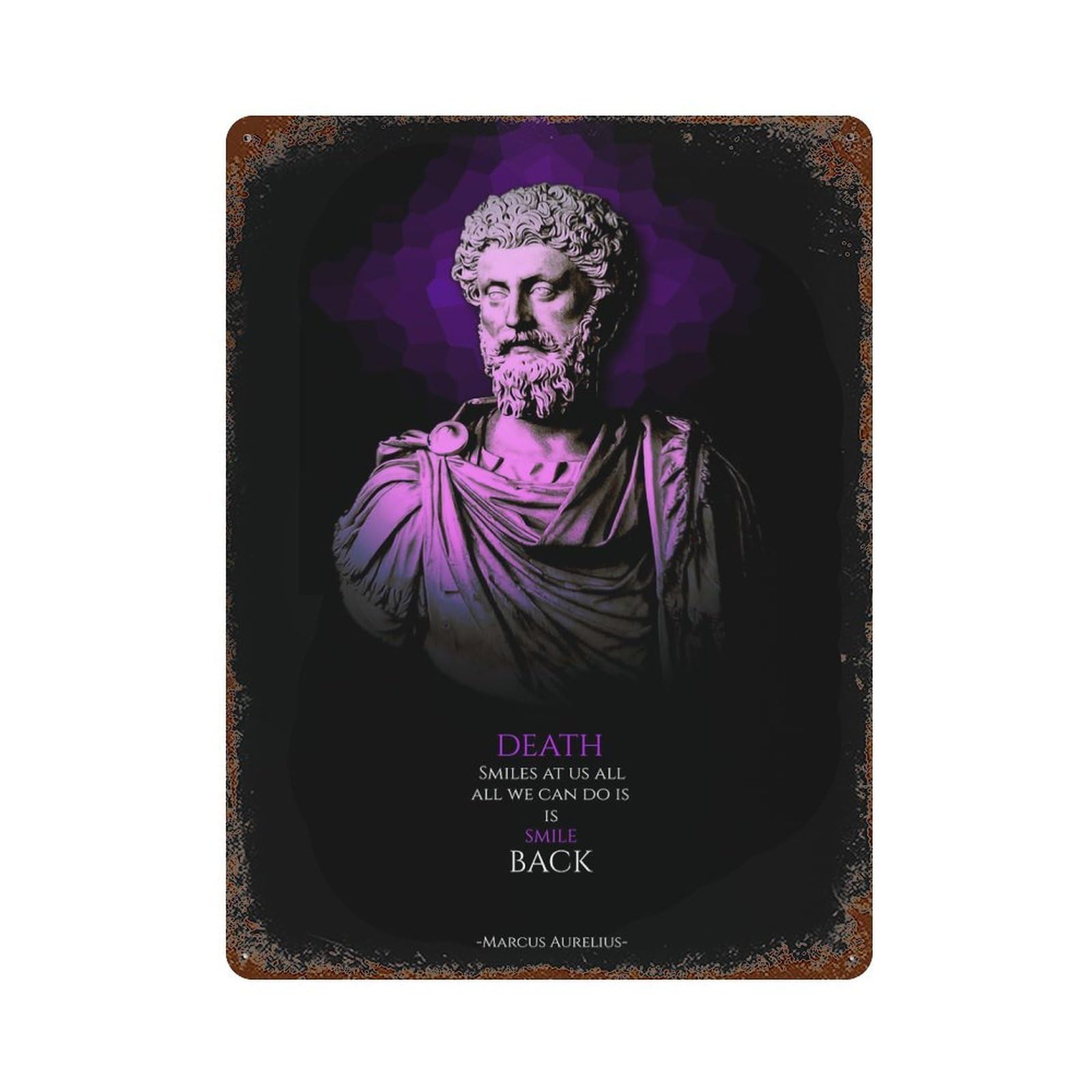 Royal Marcus Aurelius Quote Decorative Tin Sign 15.7"x11.8", for Bistro, Counter And Cafe Decor, Classic Wall Plaque