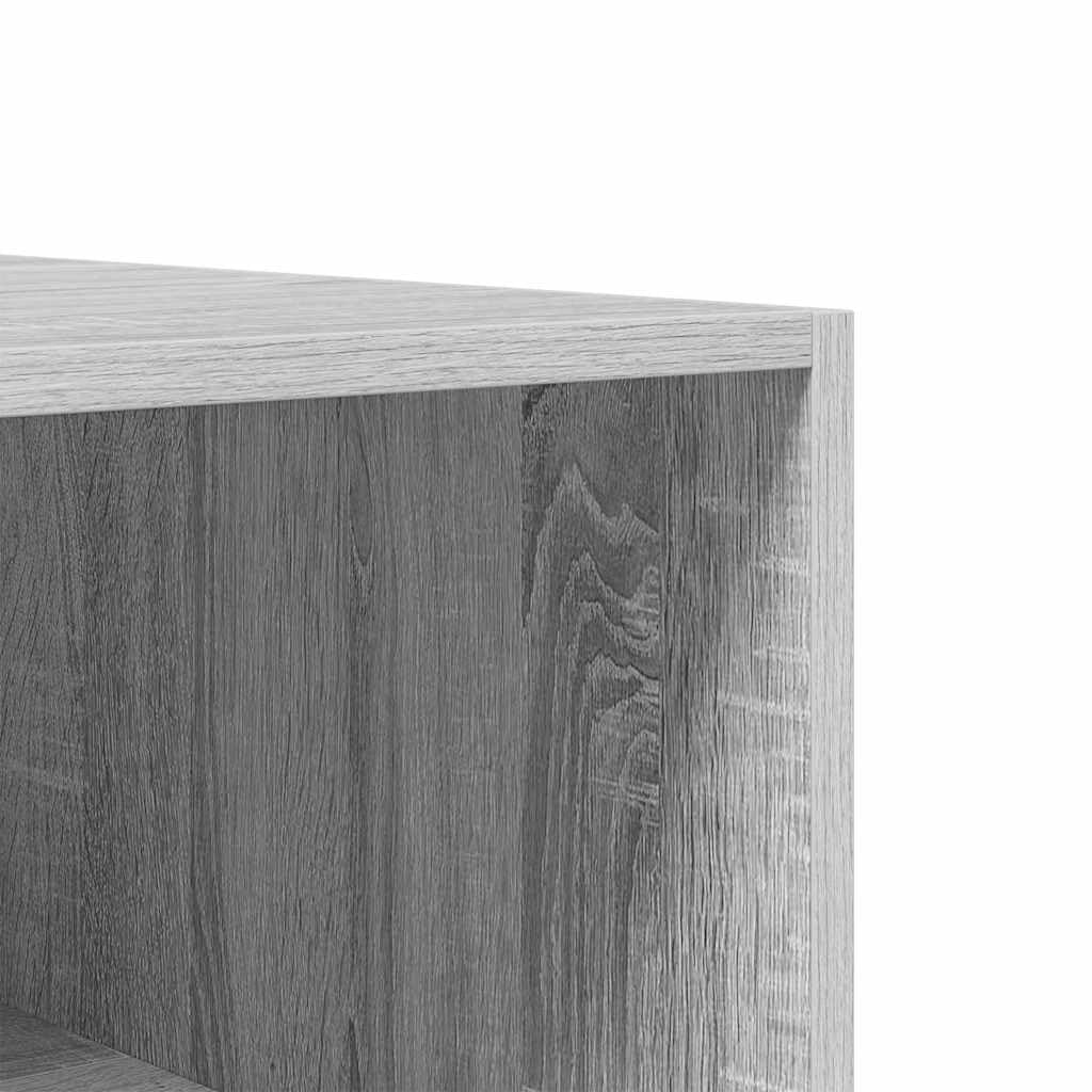 Szafa na ubrania Sonoma szara materiał drewnopochodny 100 x 50 x 200 cm z drążkiem na ubrania i miejscem do przechowywania, szafa do sypialni, garderoba, otwarta szafa na ubrania i akcesoria