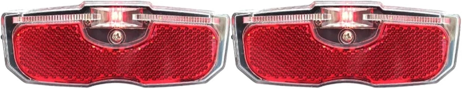 Bike Reflectors 4 Pcs Bike Luggage Rack Light Waterproof Bicycle Rear Seat Reflective Taillight Battery Powered Safety Warning Reflector