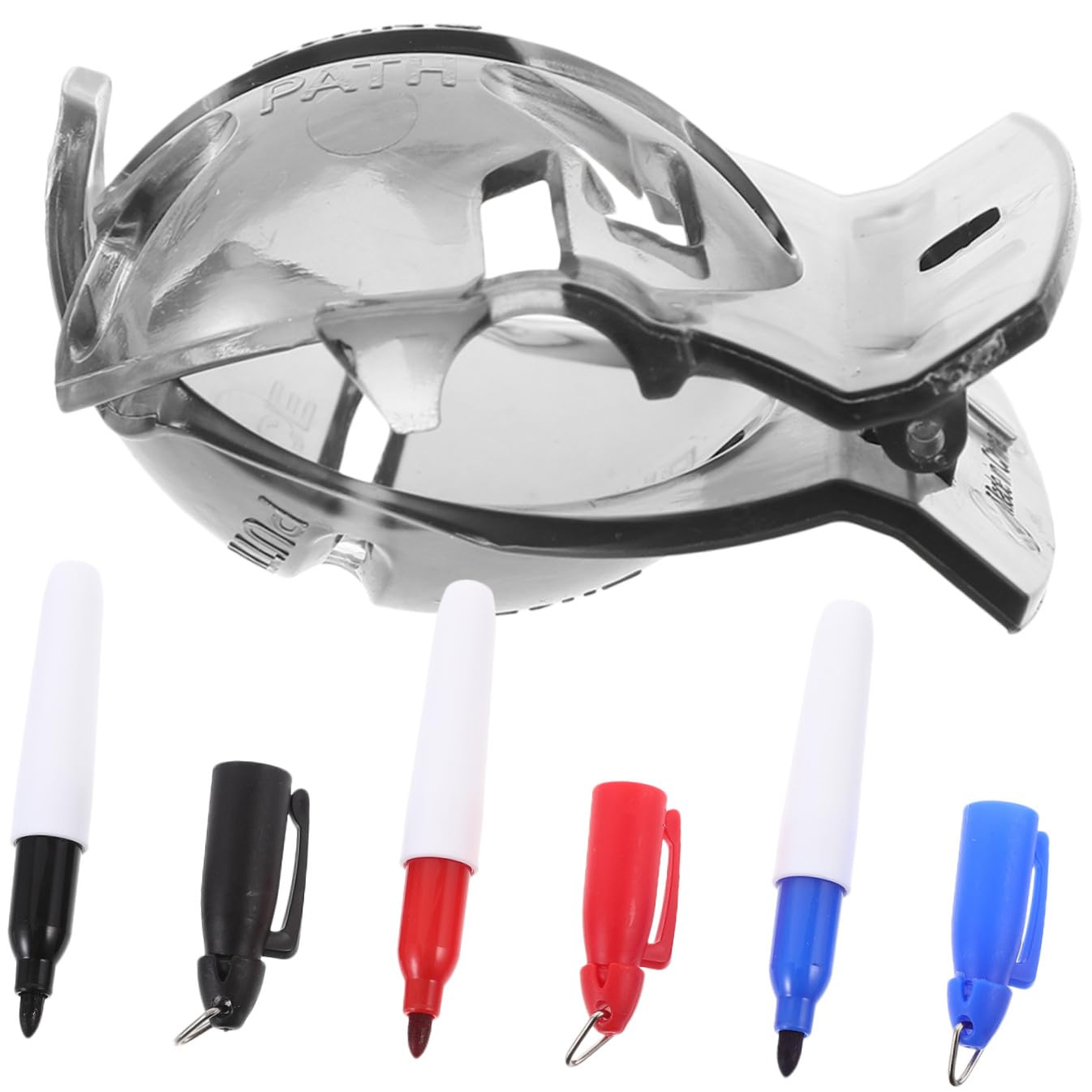 TOYANDONA Pennarello da Golf Pennarello per Pallina da Golf marcatori marcatura allineamento Stampino a Sfera indicatore del Morsetto a Sfera Fornitura di Golf ABS
