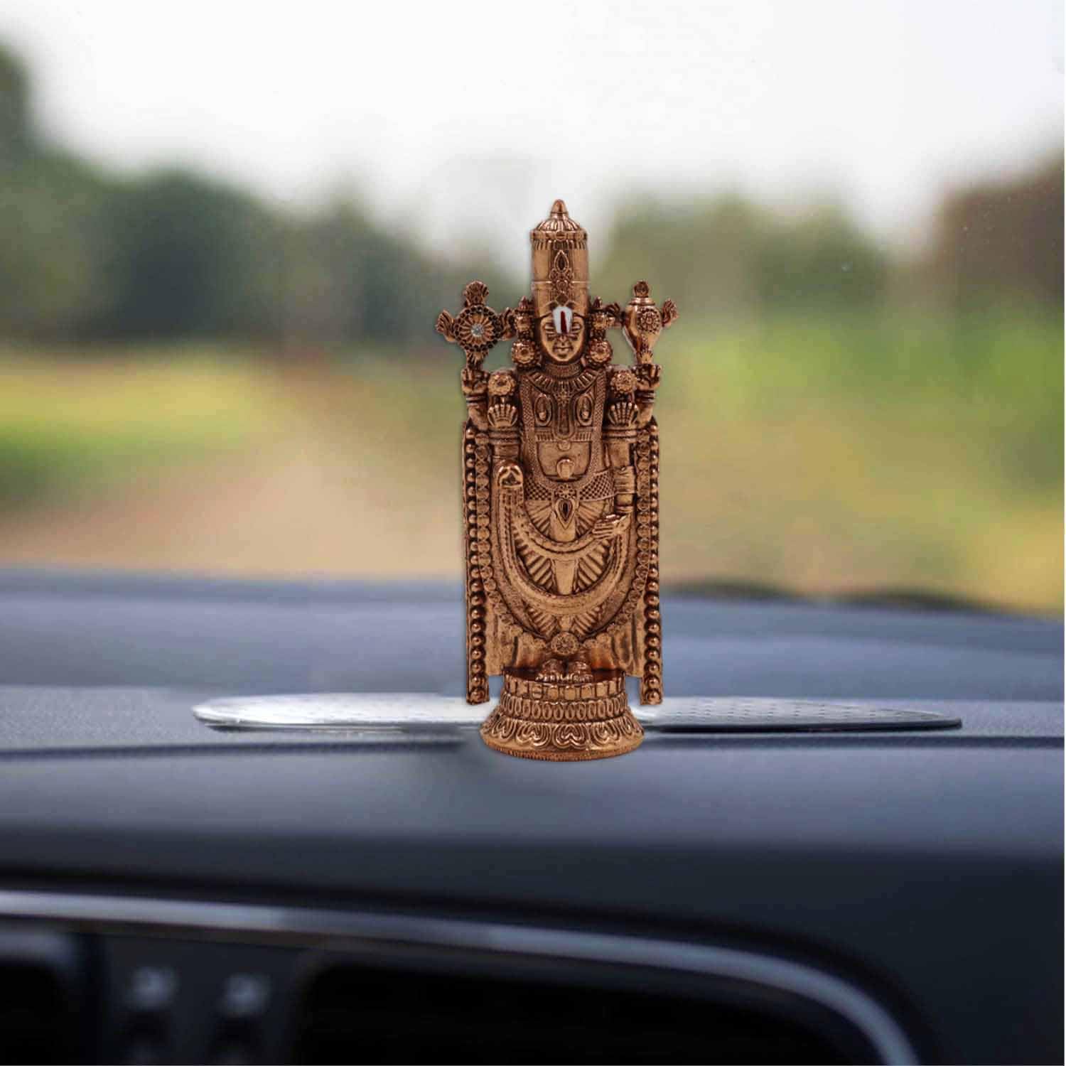 SpillboxCar Dashboard Idols | Accessories | Car Dashboard Interior |Perfect for Gifting | Decorative Showpiece for Home and Office- Venkateshwara (Copper)