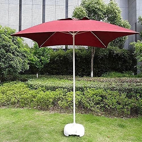 Housewares Sun Parasol Umbrella Garden Parasols 2M/6.6' Outdoor Patio Square Garden Table Umbrella, For Outdoor Yard, Beach Commercial Event Market, Swimming Pool Side (Color : Blu (Wine Red )
