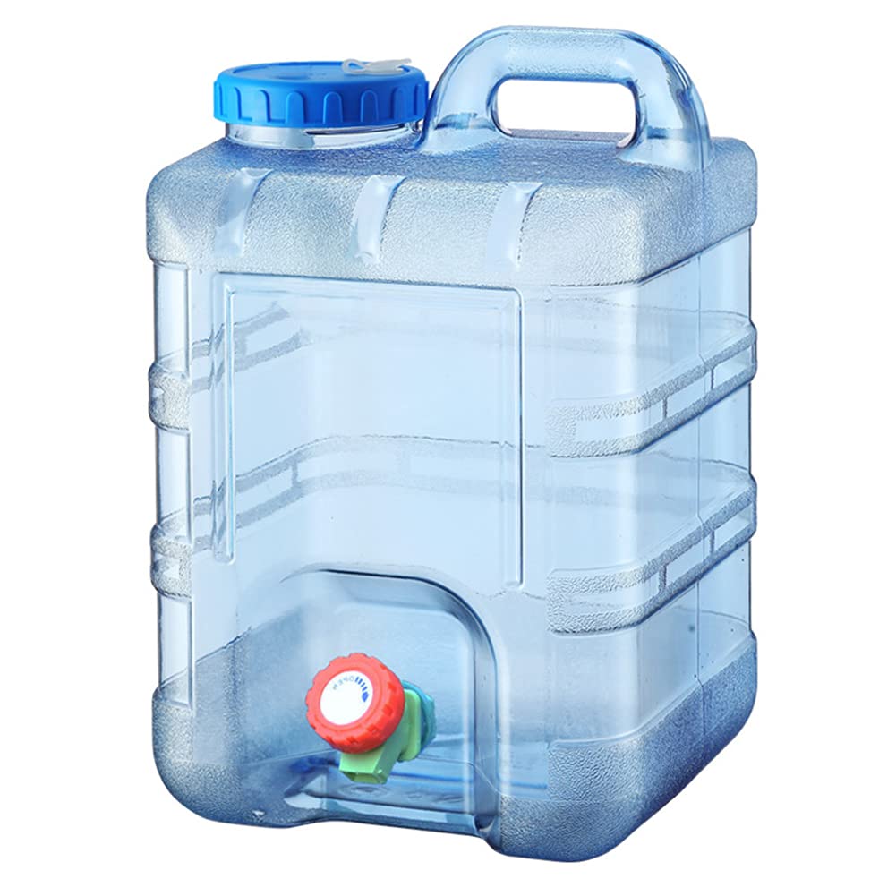 RuiDay 20L Water Container with Tap,Portable Plastic Camping Water Containers Bucket,Easy Clean BPA-Free Drink Water Carrier,Water Tank for Camping Outdoor,Travel,Party,Emergency