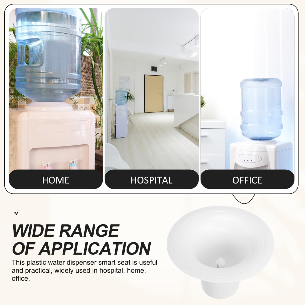 ARTIBETTER Dispensador de agua, dispensador de agua superior, asiento inteligente, dispensador de agua de plástico, soportes para botellas, piezas de repuesto para dispensador de agua de 17 cm