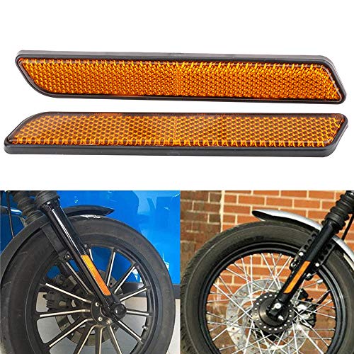 AnXin Reflector lateral de motocicleta 2 piezas delantero para Harley inferior pierna Sliders Dyna Softail Sportster FXD Cover