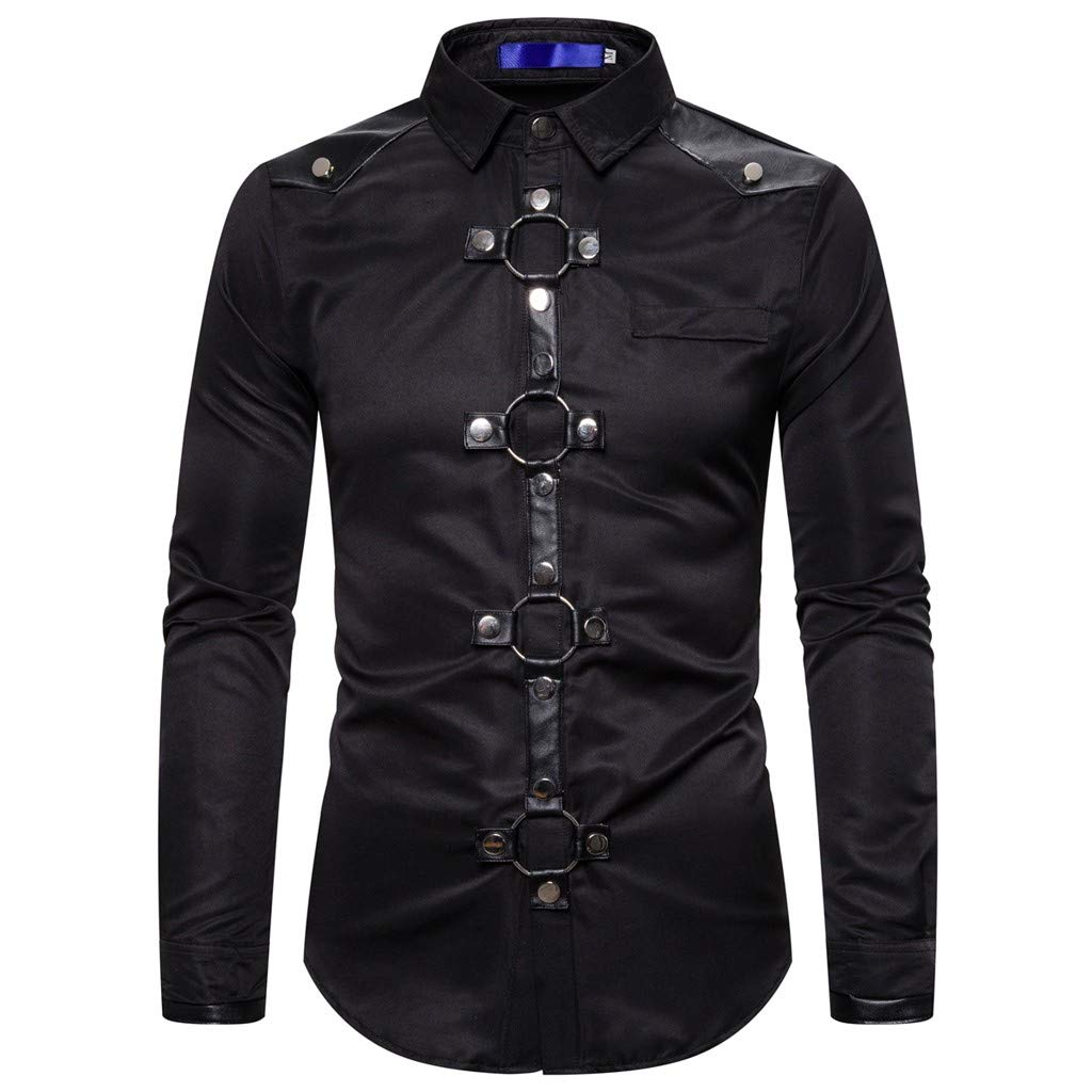 Chemise Médiévale Homme Vintage - Col V, Manches Longues, Style Gothique Renaissance, Cosplay, Grande Taille