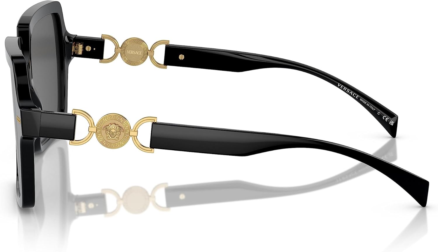 Versace Woman Sunglasses Black Frame, Dark Grey Lenses, 55MM - Image 2