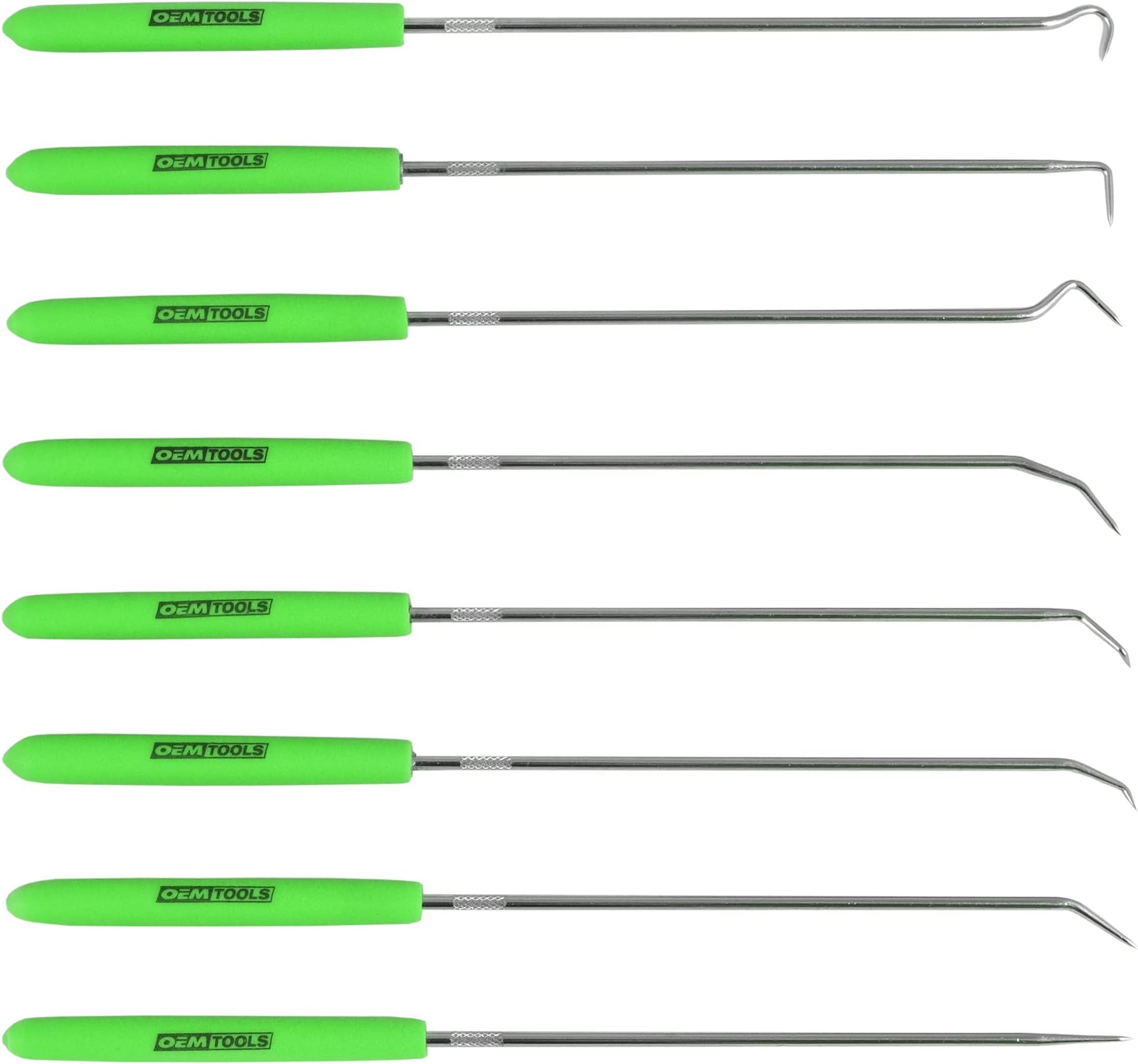 OEMTOOLS 26526 Hook and Pick Set- 8 Piece, Pick Set Mechanic, Hook Tool, Pick Tool, Mechanics Pick Set, Automotive Pick and Hook Set, Pick Tool Set
