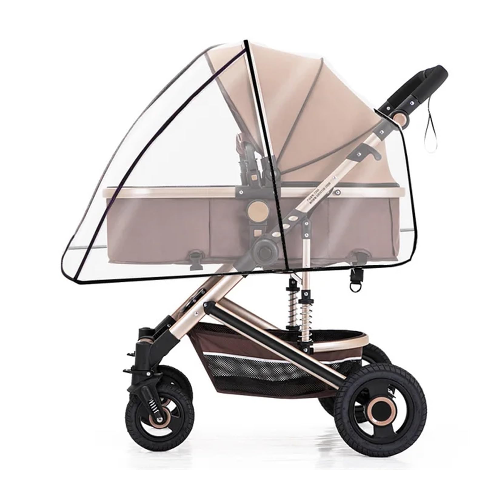 Housse pluie pour poussette Housse de pluie universelle imperméable for poussette, accessoires de poussette, pare-vent transparent, fermeture éclair ouverte for poussettes, imperméable(PVC raincover)