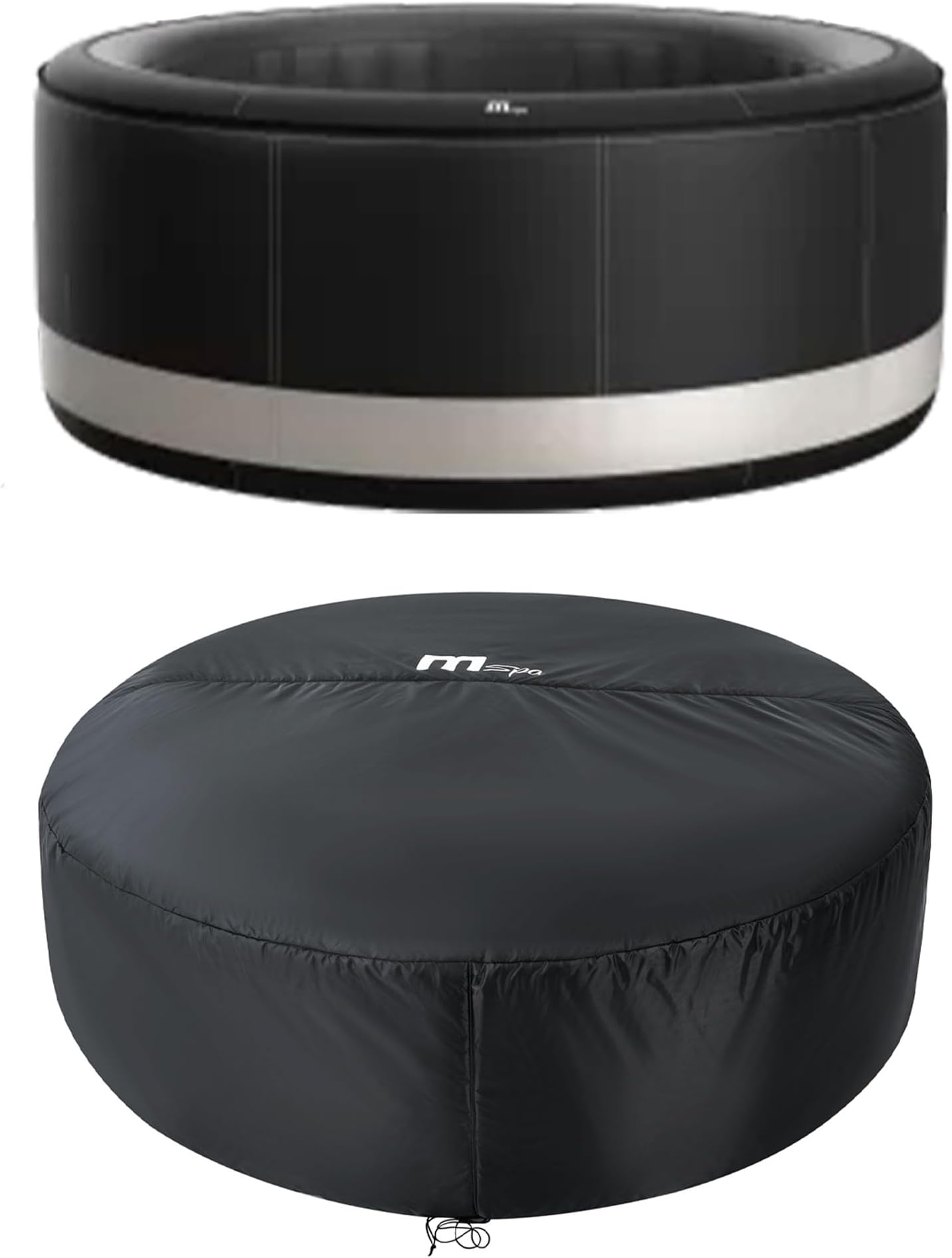 Round Inflatable Bubble Massage Spa, 4 to 6 Person Outdoor Hot Tub with 2 Covers (1 Standard and 1 Energy-Efficient Cover), Camaro