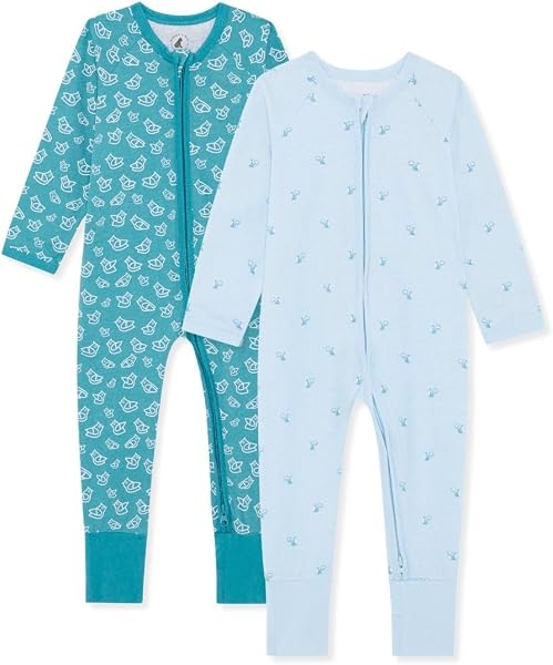 Bramble & Bear Pijama Bebé Niño y Niña (Packs de 2) - Algodón Orgánico. Pijamas Enteros para Bebés Supersuaves - 1