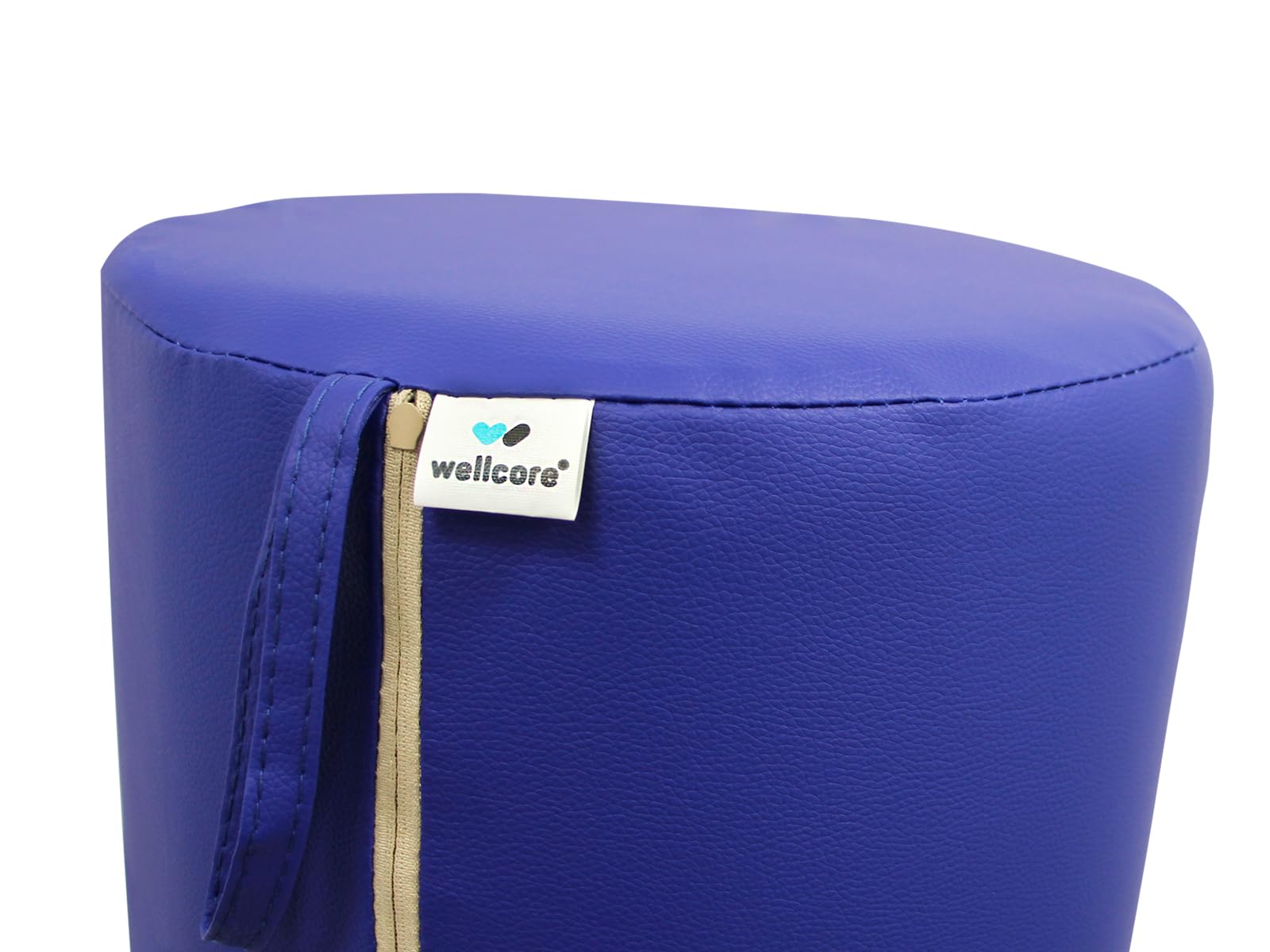 WELLCORE - Cojín Masaje Cilindro | 60x30 cm | Diseño para Masajes y Fisioterapia | Asa y Cremallera | Relleno de Espuma, Negro
