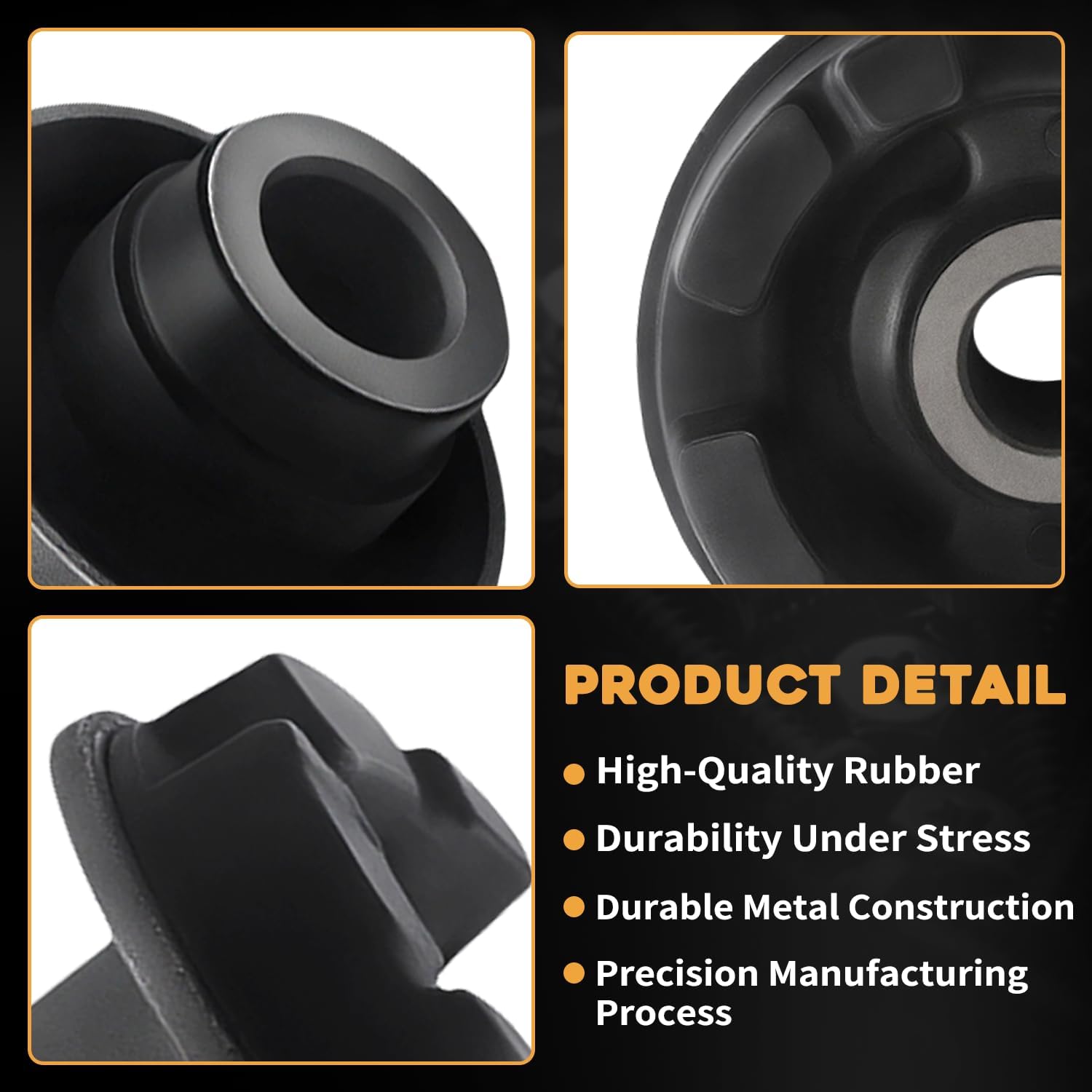 2Pcs Front Differential Bushing & Support Kit Fit for Lexus LX470 2000-2007 Fit For Toyota Land Cruiser 2000-2007 Replaces 41651-60010 4165160010
