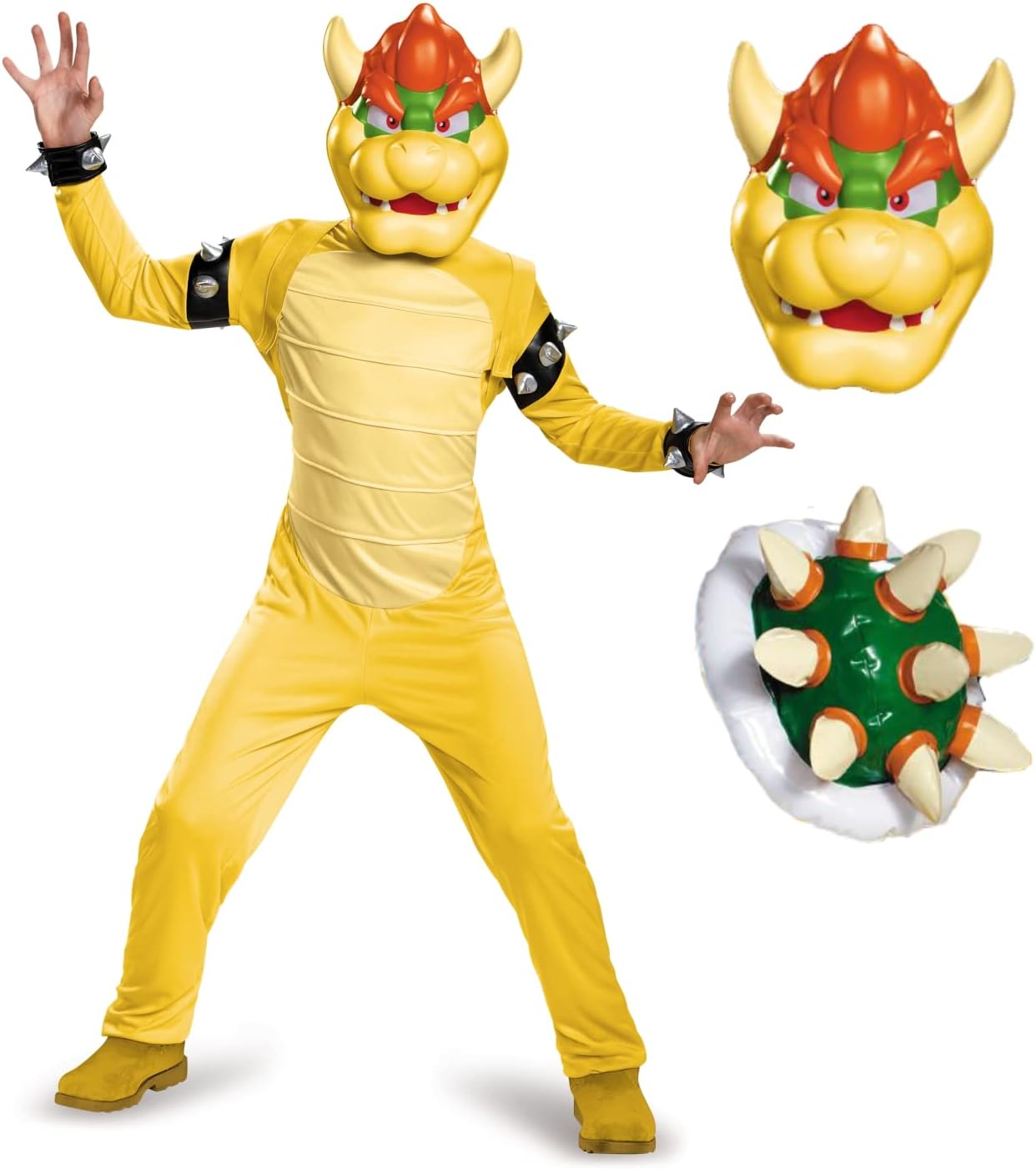 [Disguise] Super Mario Bros: Bowser Deluxe Child Costume スーパーマリオブラザーズ：クッパデラックスチャイルドコスチュームハロウィンサイズ：L (10-12)