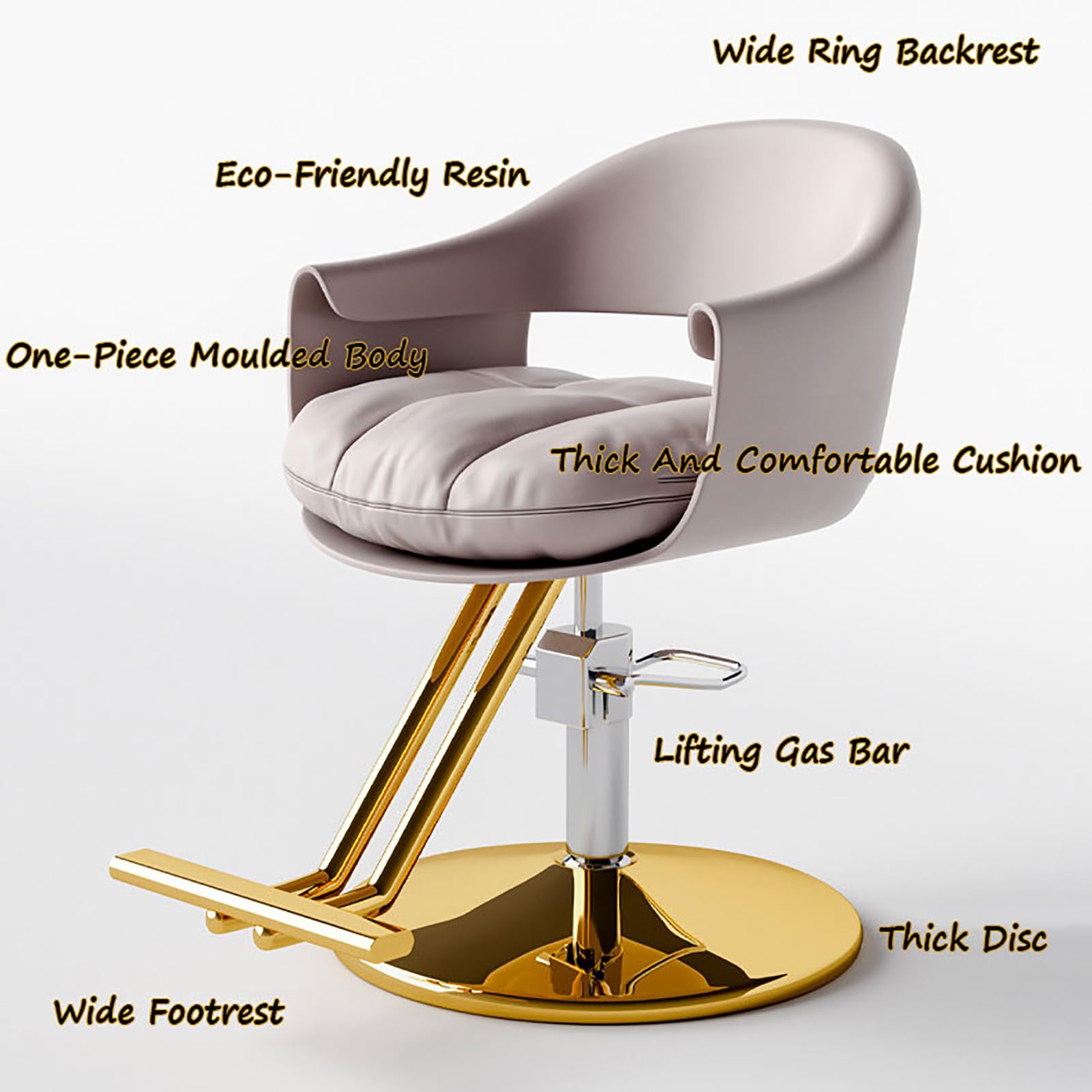 Professionale Salone & Barbiere Sedia Idraulico Styling Sedia Regolabile Spa Attrezzature per Parrucchieri Grigio Ad Alte Prestazioni Mobili di Bellezza