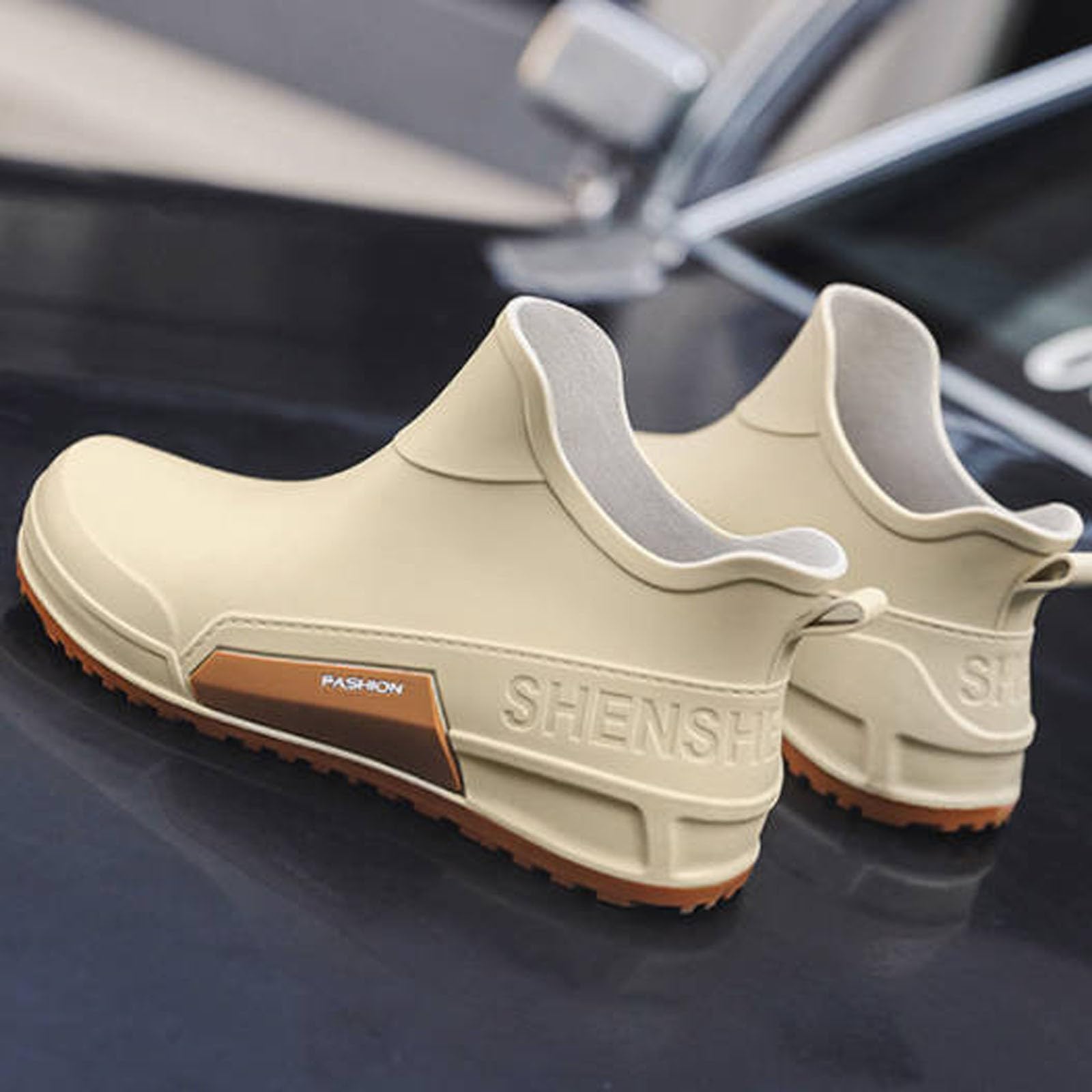 Genérico Zapatos de lluvia para mujer cómodos para todas las estaciones, perfectos días lluviosos, diseño de moda, ideal para ropa de ocio impermeable