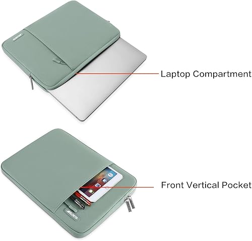 Vista 34 de MOSISO Funda vertical de poliéster con bolsillo para laptop de 15 pulgadas, para MacBook Air 15 M4 A3241, M3 A3114 y M2 A2941 de 2025, 2024 y 2023