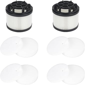 Replacement Filter Compatible with Levoit LVAC-300 LVAC-200 Cordless Vacuum Cleaner 2 HEPA + 4 Pre-Felt Filters