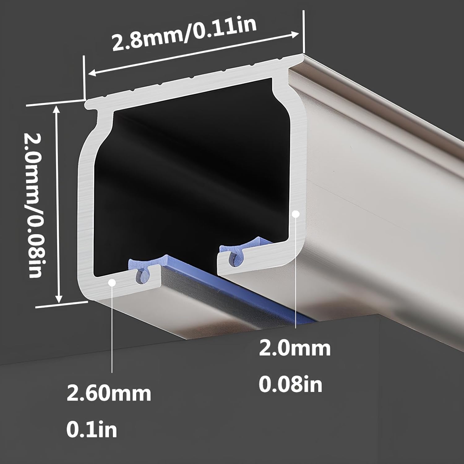 Heavy-Duty Aluminum Curtain Rails - Ceiling Track for Room Dividers & Privacy - 500cm (Champagne) - Ideal for Bedroom & Living Room Separation