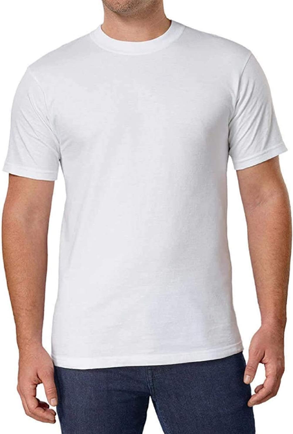 6 Pack KIRKLAND Signature Men's Crew Neck Tshirts / undershirts, White