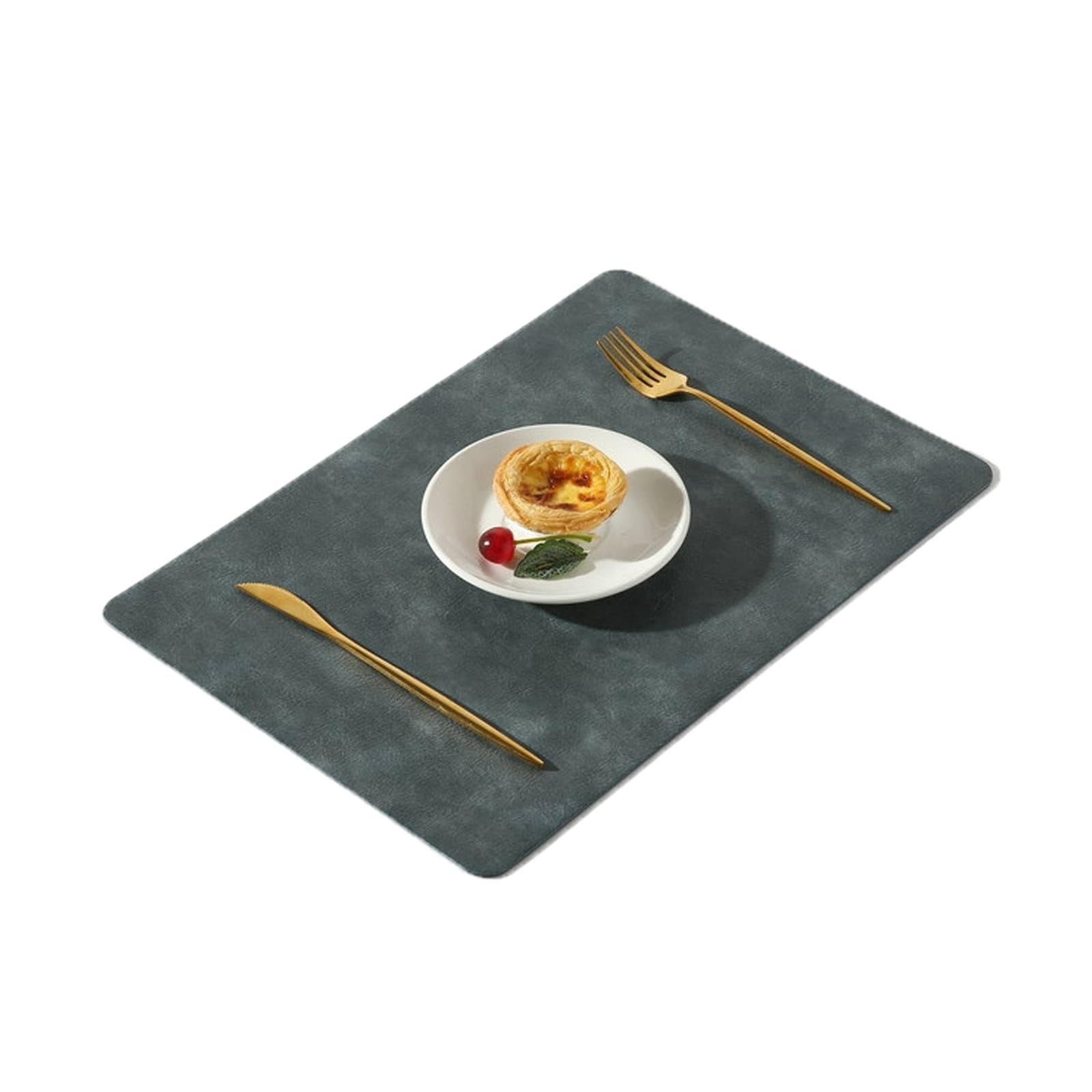 Sets de table rectangulaires haut de gamme lot de 8 bleu double face pour salle à manger
