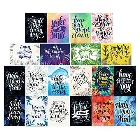 20x motivational A6 cards postcards multipack inspirational pack positive quote postcards note blank card postcard quotes good kindness motivation positivity affirmation kids well children inspiration Cover