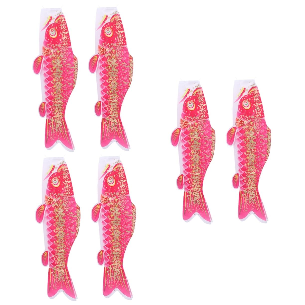Manche à air poisson japonaise BESPORTBLE lot de 6 carpes koinobori pour décoration extérieure