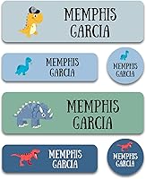 Vista 14 de Paquete Variado de Etiquetas Personalizadas con Nombre Infantil para Guardería (180 unidades), Impermeables, Aptas para Lavavajillas, Calcomanías