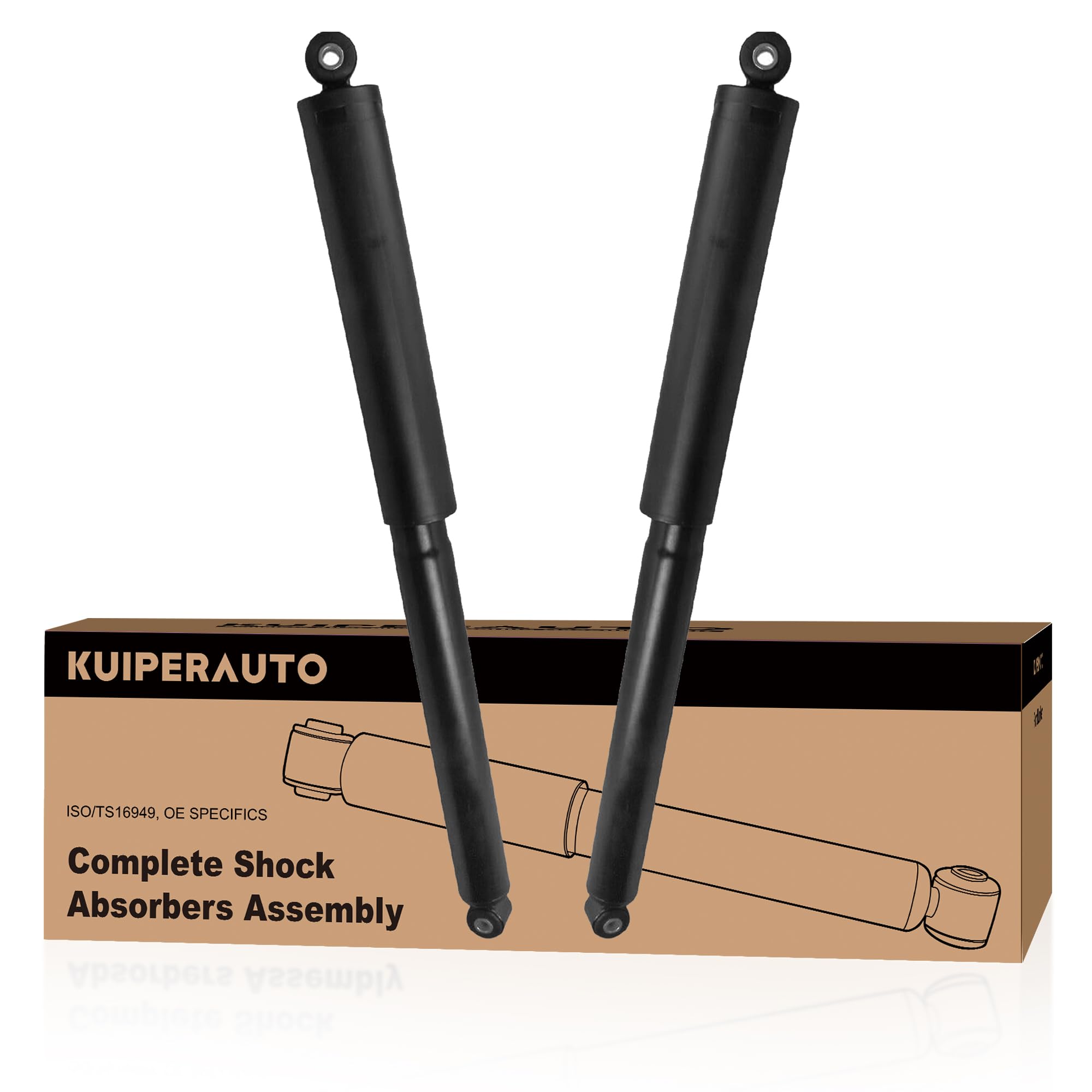 KUIPERAUTO 2X Rear Struts Shocks Absorbers 349108 Compatible for 2009-2019 Ford F-150 RWD 4WD