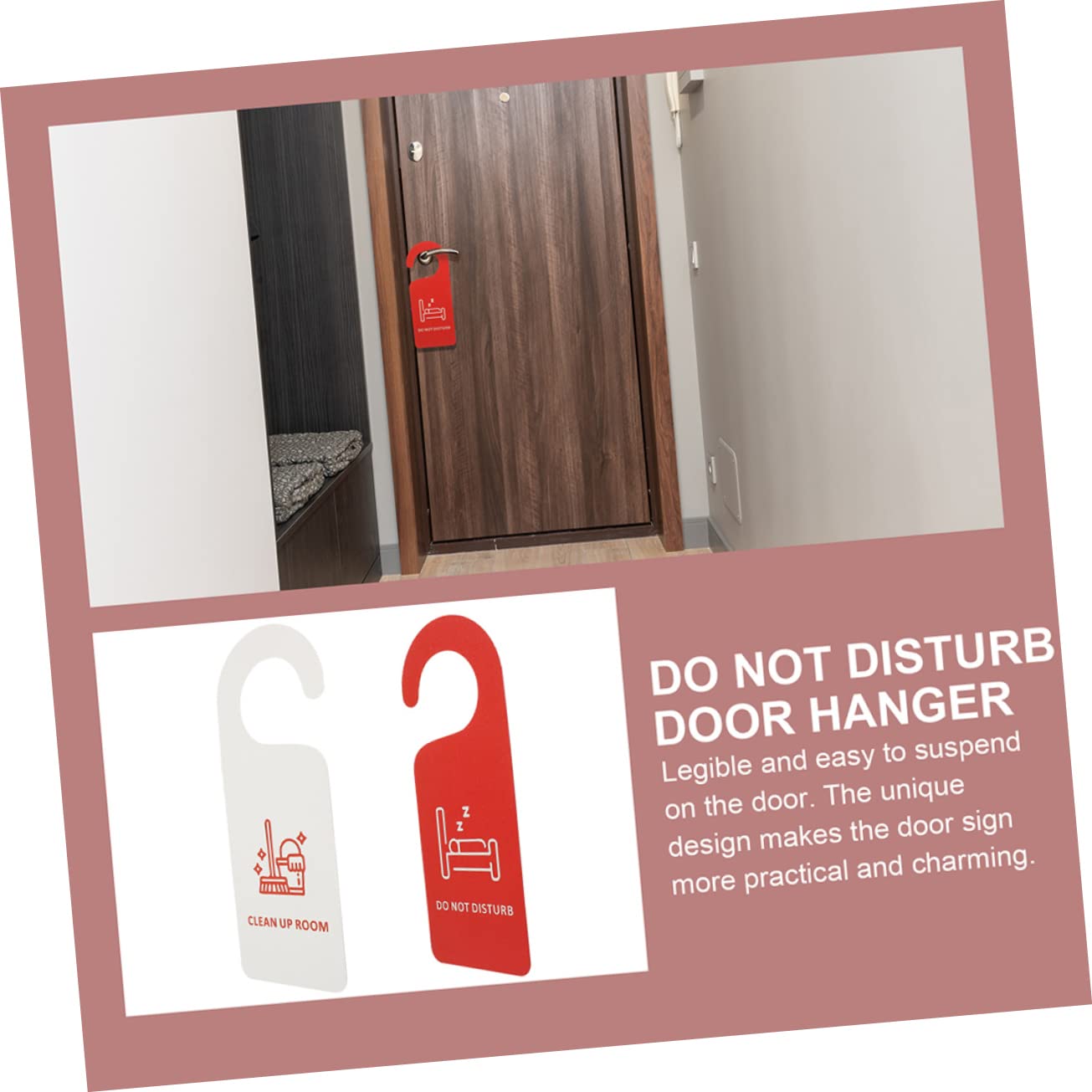 16pièces Panneaux De Porte Pour Étiquettes Ne Déranger Et Nettoyage Chambre Accroches Pour Occasions
