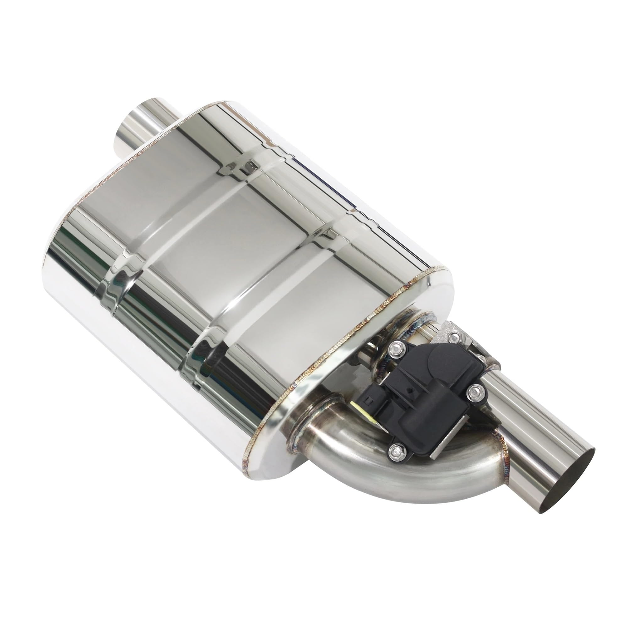 Tubo Scarico Silenziatore Di Scarico Elettronico Con Valvola Solo Silenziatore Di Scarico Catback Per Auto Con Ingresso Singolo Punta Silenziatore(60mm)