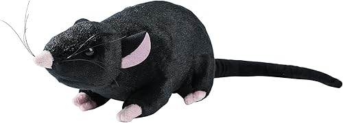 Peluche realista de rata negra para gatos y perros, juguete de peluche de 12.6 pulgadas, aprendizaje STEM y regalo novedoso, peluche realista de