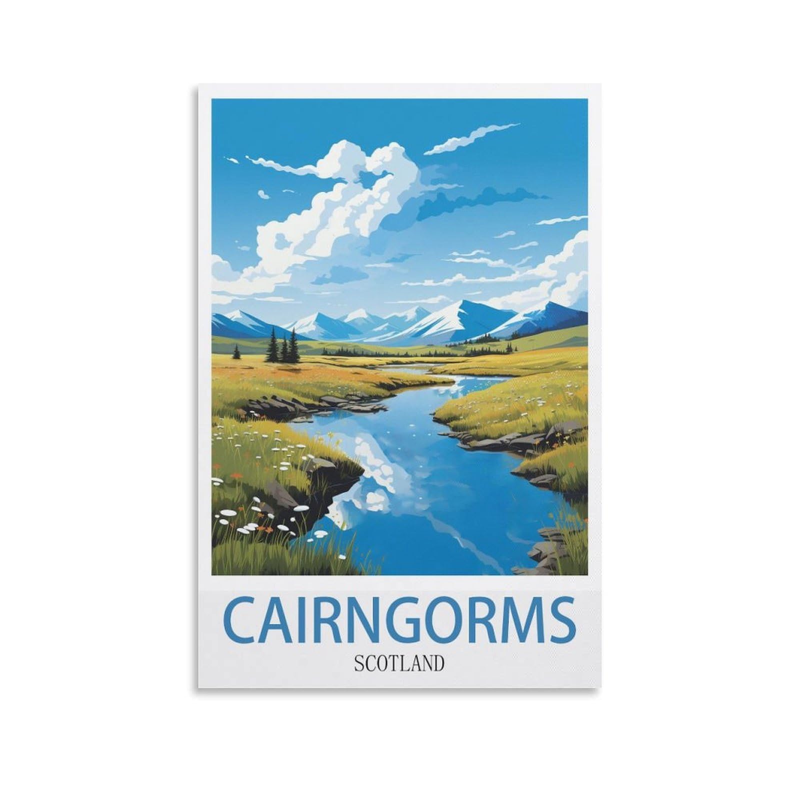 EZMLFA 5D Diamond Painting Kits,Cairngorms Scotland,Diamond Painting Kits for Beginners Round Full Drill Painting with Diamonds Gem Art for Home Wall Decor 50x60cm