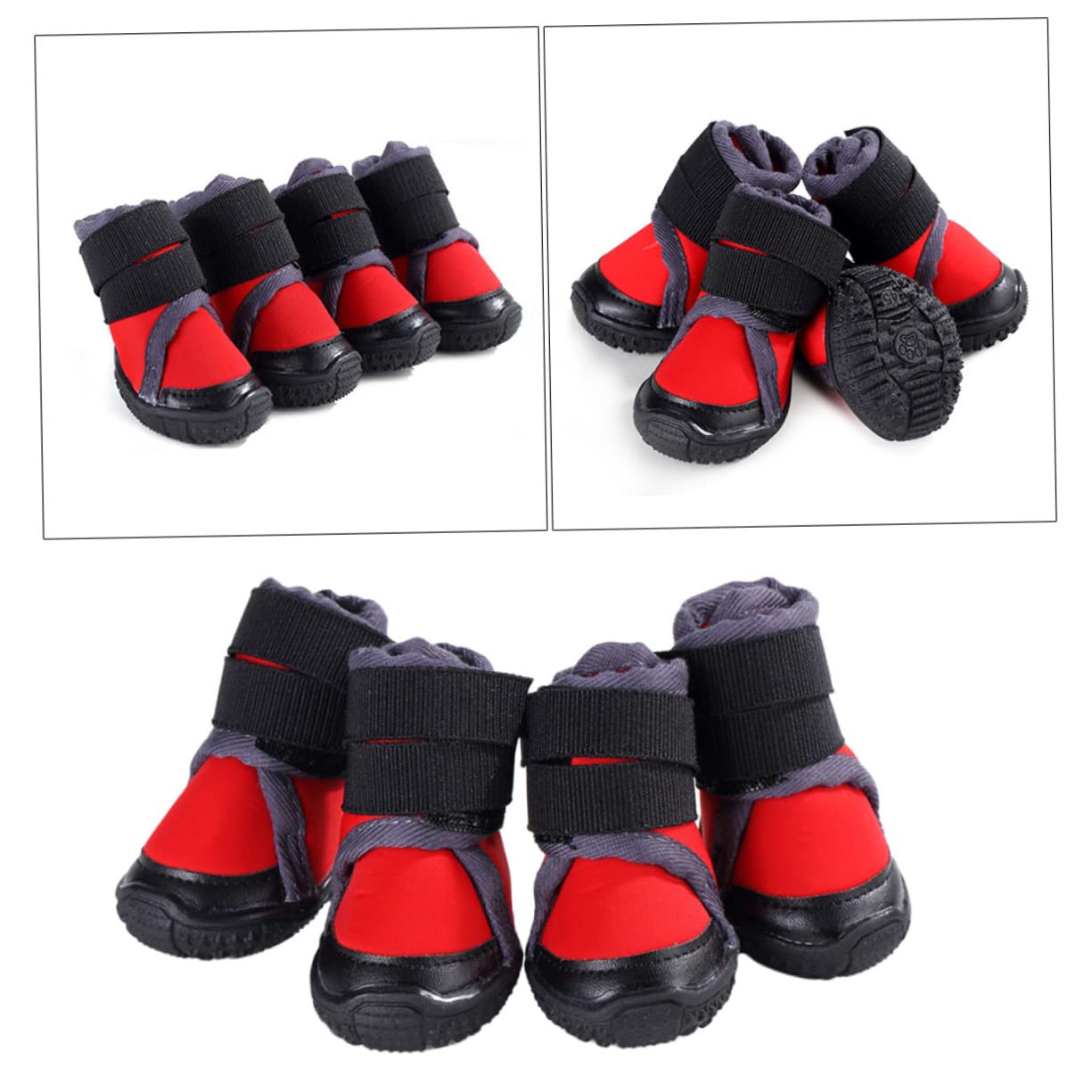 Toddmomy 4pièces Chaussures Chaudes Antidérapantes pour Chiens Chaussures Extérieur pour Animaux De Compagnie Adaptées Randonnée Et Marche Hiver