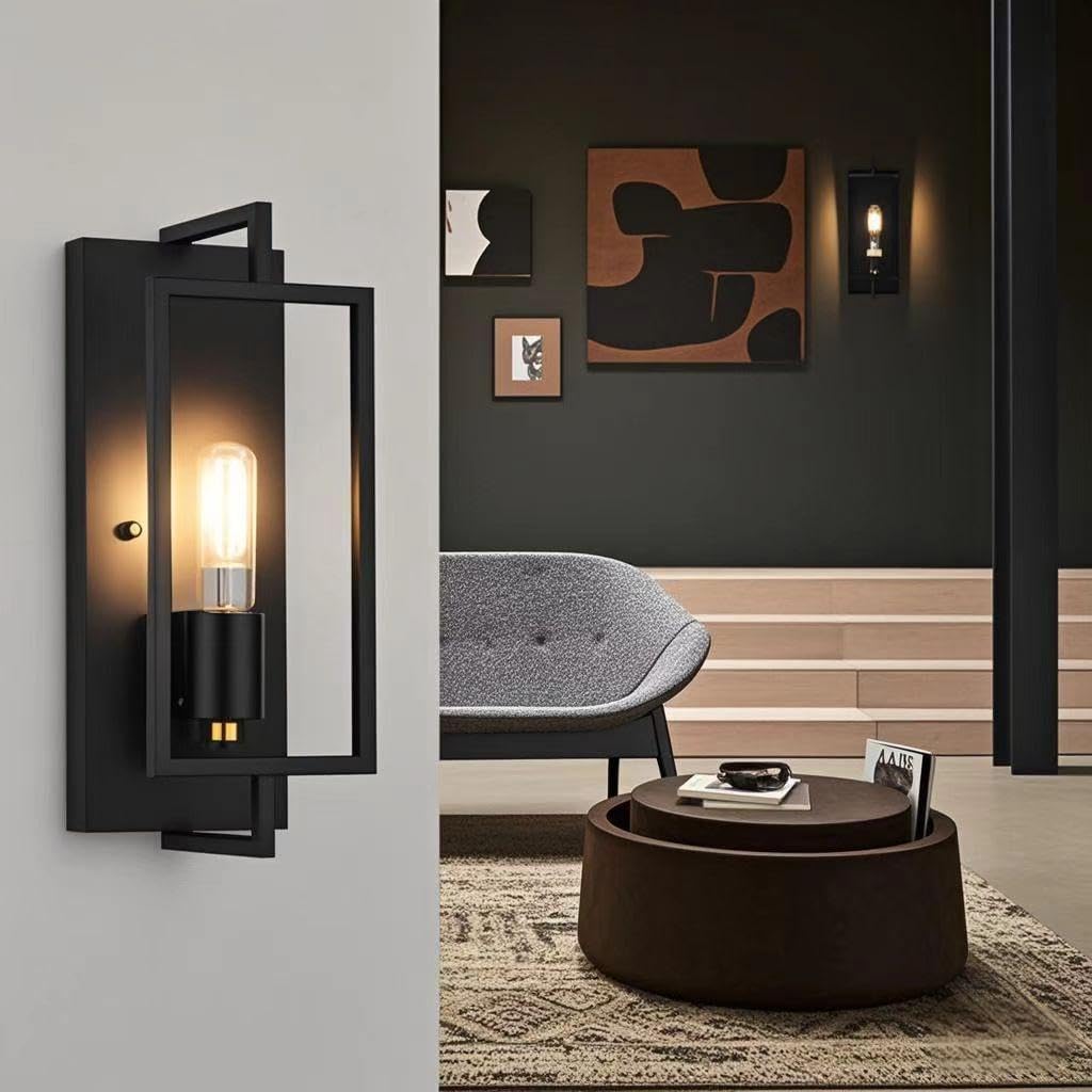 1-Light Wall Sconce,Metal Wall Sconce Light Fixtures, E26 Ceramic Base,Modern Indoor Lighting Hardwired【Bulb Included】