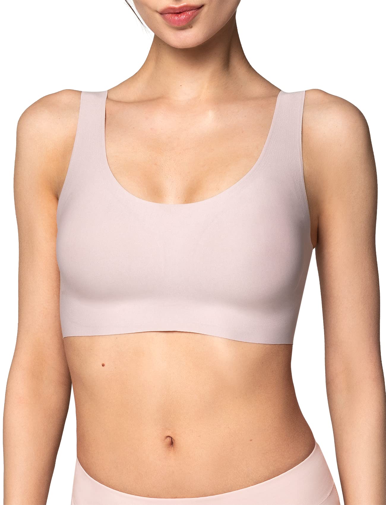Women's 67% Polyamide 33% Elastane Padded, With Removable Pads Wire Free Seamless Bra