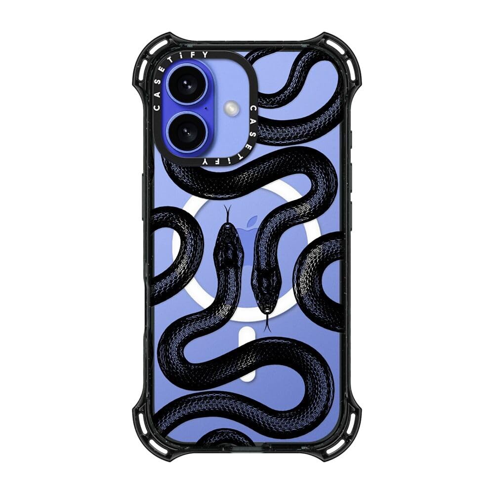 CASETiFY Bounce IPhone 16 Pro Max Case [Shockproof / 21.3ft. 6X Military Grade Drop Protection/Compatible With Magsafe] - Cheetah Paradise Pink - Clear Black - View #12
