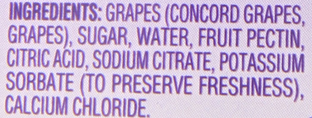 Reduced Sugar Concord Grape Jelly, 17.1 Oz Squeeze Bottle, Pack of 12